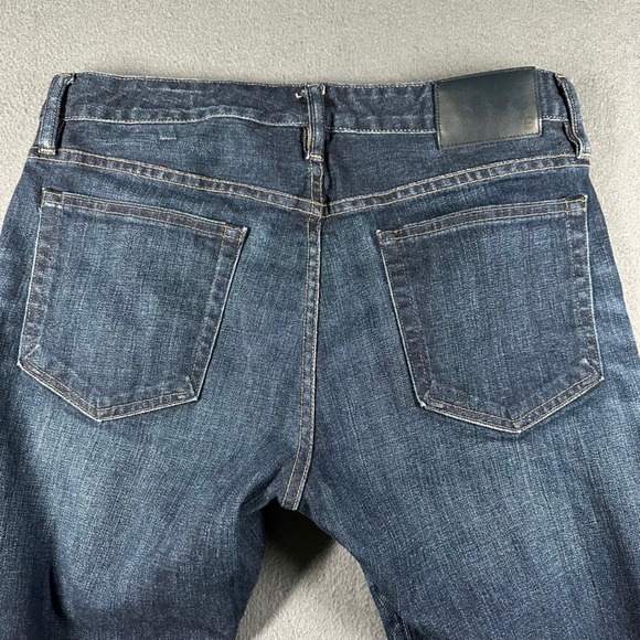 Bonobos Slevedge Slim Jeans Mens 31x30 Blue Dark Wash Made in USA Whiskered - Picture 16 of 16